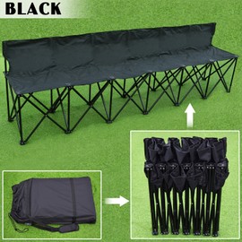 Strong Camel Portable 6 Seater Team Sports Sideline Bench Sits Outdoor Waterproof Folding Foldable