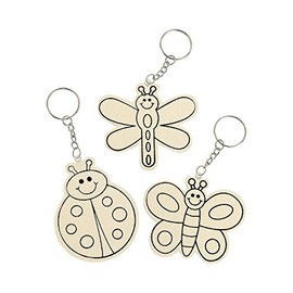 Color Your Own Wood Bug Keychains - Crafts for Kids and Fun Home Activities