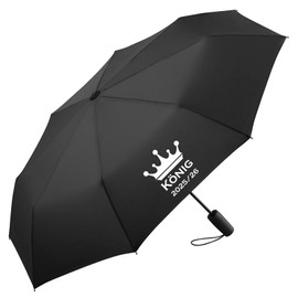 Huuraa Regenschirm König 2025/26 Schützenkönig Geschenk 98cm Schwarz Doppelautomatik König 2025/26 Geschenkidee