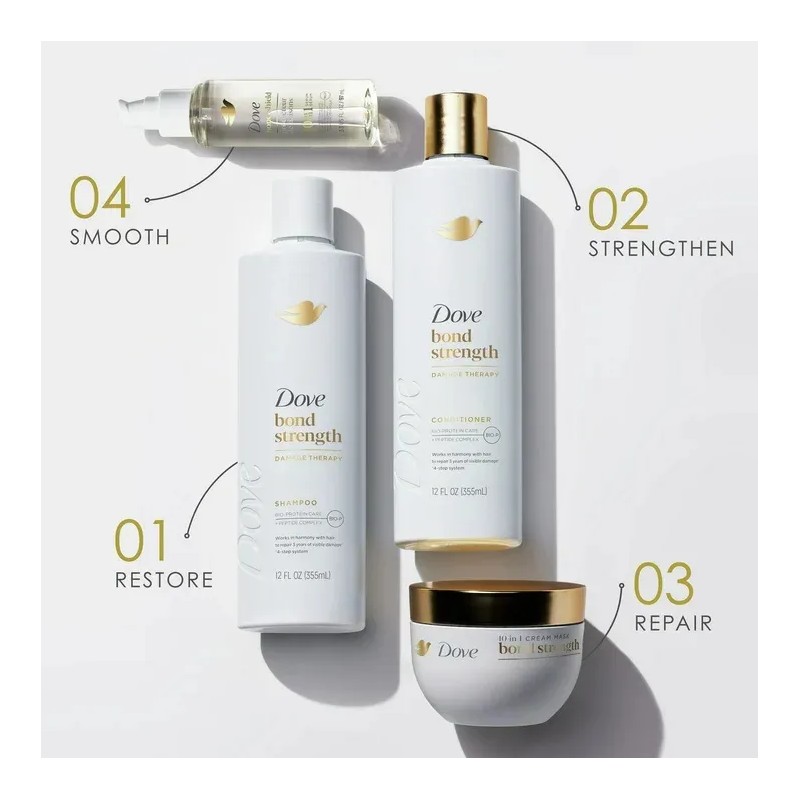 Dove Shampoo Y Acondiconador Cabello Seco Y Dañado 355ml