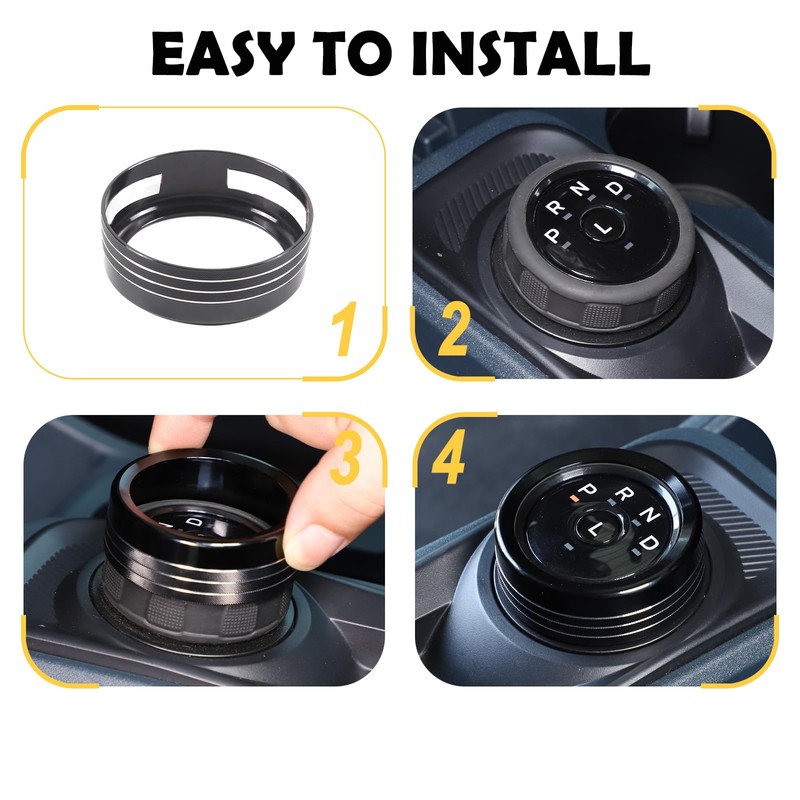 CHEAYAR Gear Shift Switch Button Ring Trim Cover Fit for