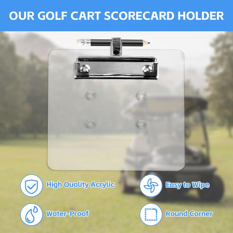 ARCHEREST Golf Cart Scorecard Holder with Pencil Holder – Fits