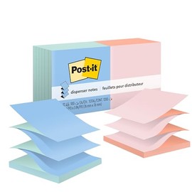 Post-it Pop-up Notes, 3 x 3 in, Assorted Alternating Colors, 12 Pads | School Supplies, Office Products, Accordion Sticky Notes work with Pop-Up Note 