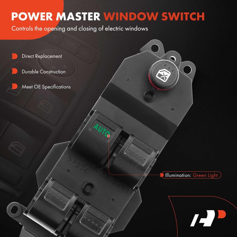 A-Premium Front Driver Side Master Power Window Switch - Compatible