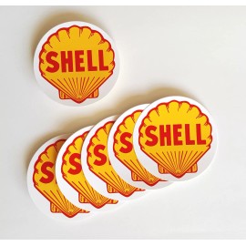 Set of 6 Shell 3" Vinyl Decals (DC116C)