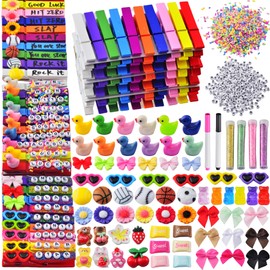 KJML DIY Cheer Pins Cheer Pin Decorations Charms Bulk 60pcs Colored Clothes Pins Wooden Spirit Clips Backpacks Holder Mini Bows Volleyball Charms Accessories for Clothes Pin Cheerleaders