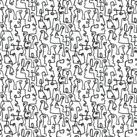 Surface Style - Peel and Stick Wallpaper, Abstract Wallpaper for Bedroom, Powder Room, Kitchen, Self Adhesive, Vinyl, 30.75 Sq Ft Coverage (Gestures Collection, Ink)