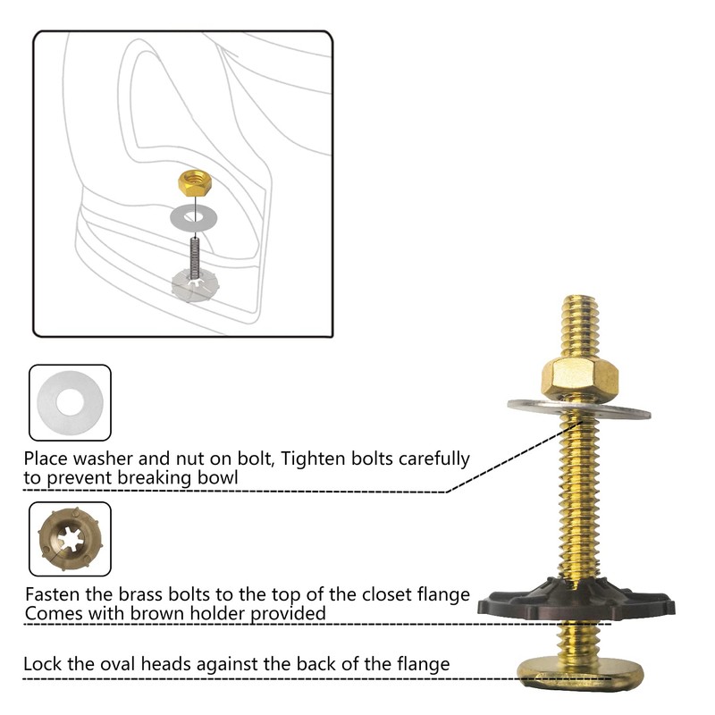 boeemi Extra Thick Wax Ring Toilet Kit,with Bolts for Reinstallation