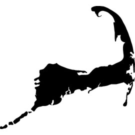 hBARSCI Cape Cod Vinyl Decal - 5 Inches - for Cars, Trucks, Windows, Laptops, Tablets - Outdoor-Grade 2.5mm Thick - Black