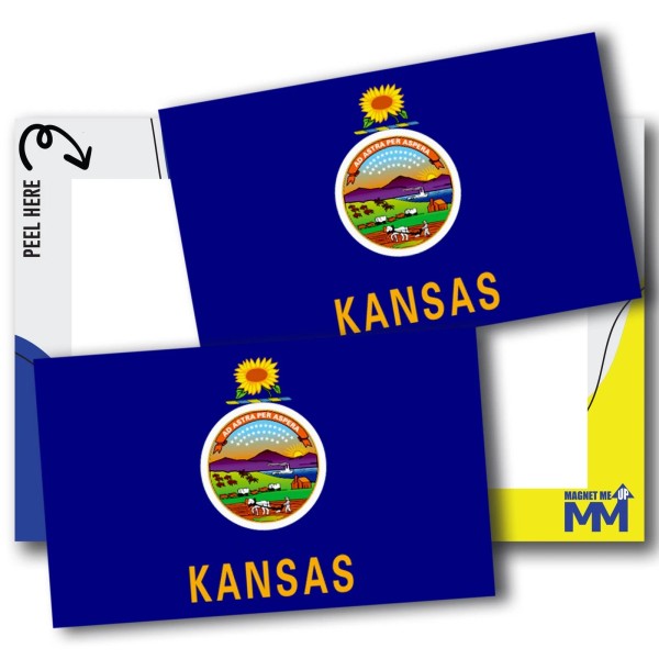 Magnet Me Up Kansas State Flag Bumper Sticker Decal -