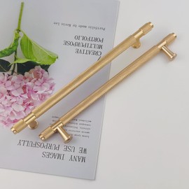 Pexintek Pack of 6 Cabinet Handles Gold Modern Handles Furniture Handles 192 mm Hole Spacing Door Handles Kitchen Drawer Handles Kitchen Handles Vintage Handles for Kitchen Cabinets Chest of Drawers