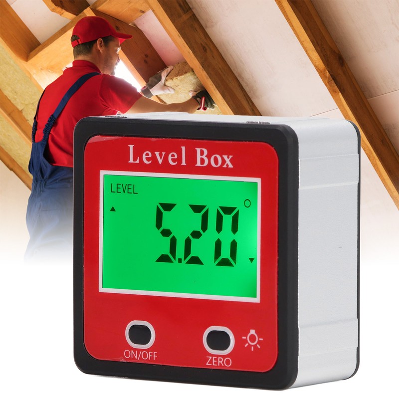 Digital Level Box LCD Display Angle Finder High Accuracy Inclinometer