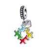 GMXLin Autism Awareness Charm Necklace Love Puzzle Piece Pendant for