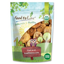 Food to Live Organic Turkish Smyrna Figs, 2 Pounds – Non-GMO, Sun-Dried, Unsulfured, No Added Sugar, Kosher, Vegan, Bulk