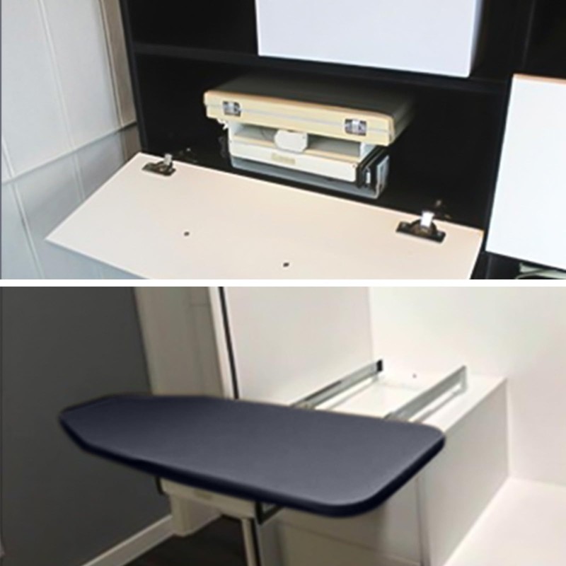 Vrietina Retractable Foldable Ironing Board, 180° Swivel Pull Out Ironing