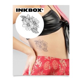 Inkbox Temporary Tattoos, Semi-Permanent Tattoo, One Premium Easy Long Lasting, Waterproof Temp Tattoo with For Now Ink - Lasts 1-2 Weeks, Wilde, 4 x 4 in
