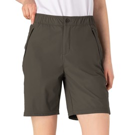 YSENTO Womens Walking Hiking Shorts Lightweight Golf Quick Dry Stretch Summer Climbing Shorts(Coffee,XL)