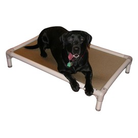 Kuranda Almond PVC Chewproof Dog Bed - XXL (50x36) - Vinyl Weave - Birch Forest