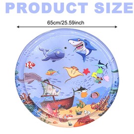 BSITSSS Wassermatte Katze Rund, Wasserspielmatte Katze Verdickte, Wassermatte für Katzen Rund Feel Cool Komfort, Water Sensor Play Mat Cat Aufblasbare