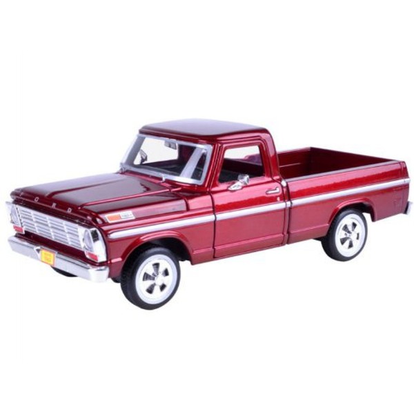 1969 Ford F-100 Pickup Truck Burgundy 1/24 by Motormax 79315