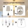 Tsnamay 6Pcs Handmade Chandelier Shades,Linen Clip On Chandelier Lamp Shades,Small