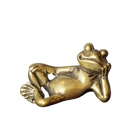 Kaimed Relax Feng Shui Goods, Money, Frog, Frog, Frog, Figurine, Crafts, Lucky Item, Home Office Decoration, Brass, Brass, Frog, Good Luck, Good Luck, Good Luck, Pray for Harvest, Amulet