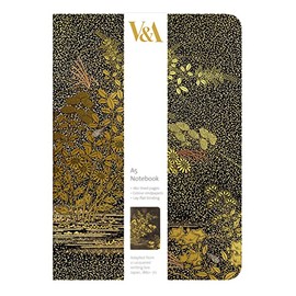 V&A Japanese Golden Leaves Design A5 Luxury Notebook (14.8 x 21 cm)