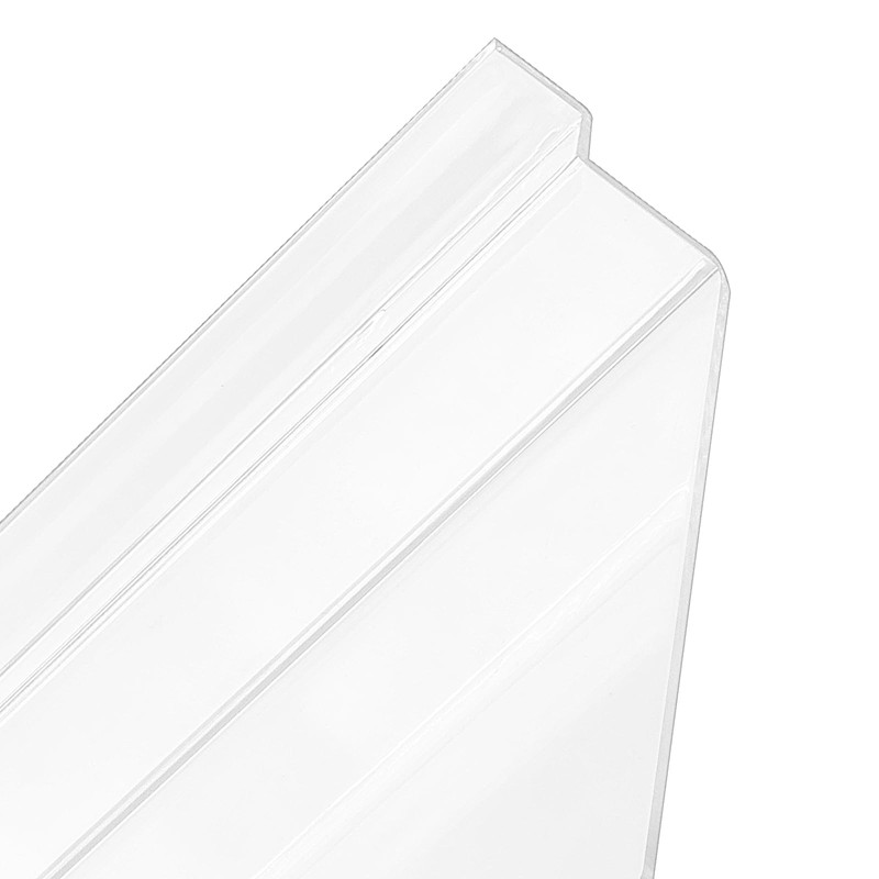 HEIHAK 20 Pack Clear Acrylic Slatwall Shelves 4.5 x 10