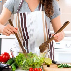 Wooden Heart Spoons - Heart Shaped Wooden Spoon Kitchenware for Cooking with Love, Unique Mother's Day Gifts for Cooks Hostesses Mom Grandma Wife Weddings House Warming Kitchen Accessories (2 PCS)