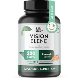 LIFE 360+ Eagle Vsion Blend | 220 Cápsulas | 1100 Miligramo por Porción | Cápsulas a Base de Zanahoria en Polvo, Luteína, Zeaxantina, Vitamina A, C, E y Zinc.