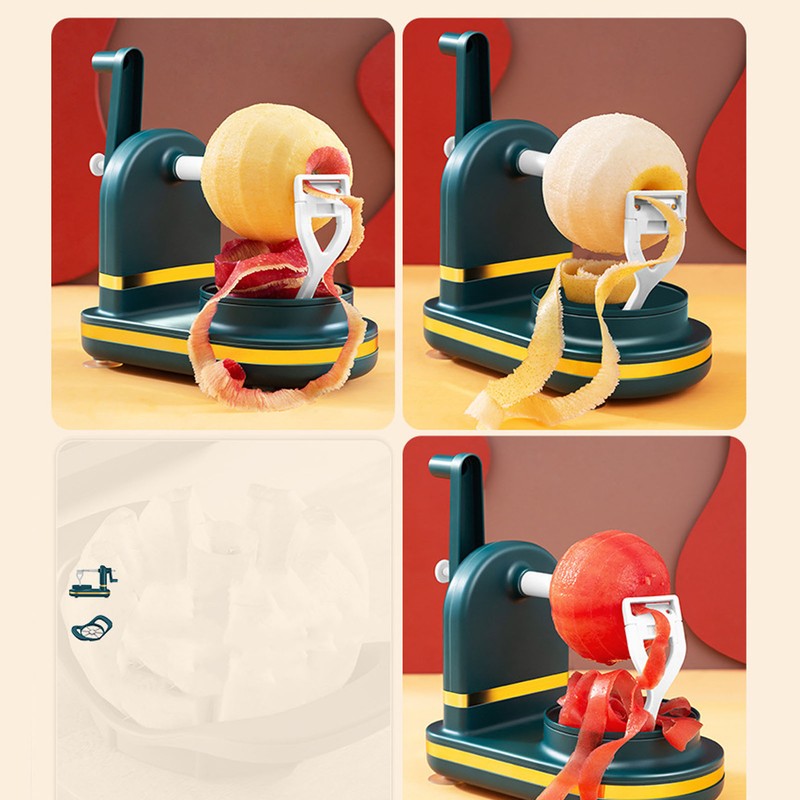 Fruit Peel Machine Hand Crank Multi Purpose with Fruit Cutter
