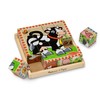 Melissa & Doug Farm Wooden Cube Puzzle with Storage Tray