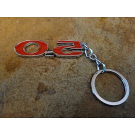 Ford 5.0 Mustang Logo Key Chain Red Chrome Style GT V8 Coyote Roush Saleen Ford Metal