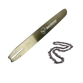 Holzfforma 20Inch Guide Bar & Saw Chain Combo 3/8'' Pitch .058'' Gague 72DL Compatible with Husqvarna 61 66 266 268 272 281 288 365 372 385 390 394 395 480 562 570 575 Chainsaw