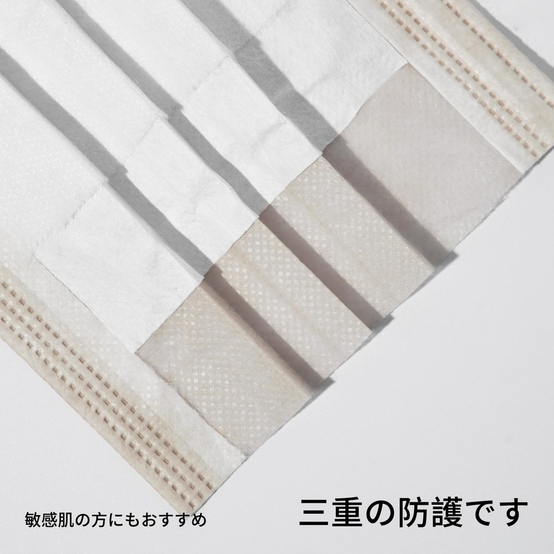 [Nanofort] 不織布カラーマスク息がしやすい 耳が痛くらない 肌に優いマ花粉症対策 (C カラー 3 色セット)