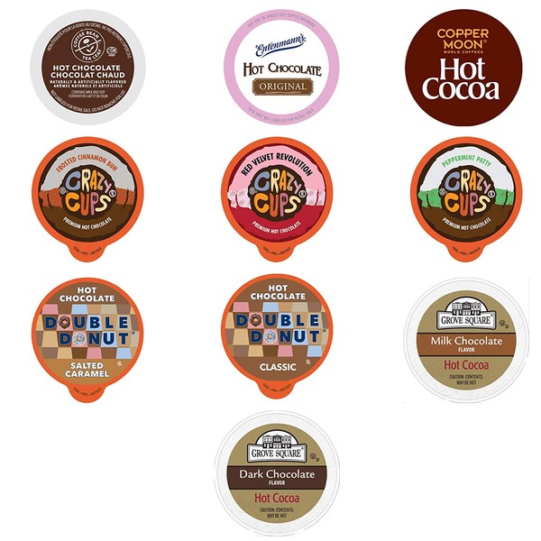 Hot Cocoa and Chocolate Variety Sampler Pack for Keurig K-Cup Brewers, 10 Count