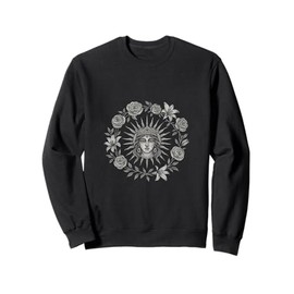 Astrology Empress Floral Flower Wheel Art Sweatshirt