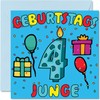 4th Birthday Card Boy - Birthday Boy 4 - Birthday
