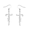 Eternity Faith Cross Drop Dangle Earrings for Women Elegant 925