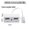 HAWAKA Telephone Splitter 2 Way BT Phone Socket Adapter RJ11