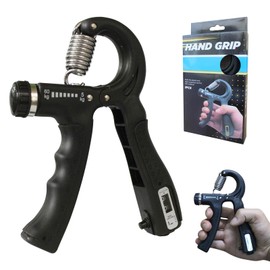 LSKSSNG Grip Strength Trainer with Counter, Hand Gripper Strengthener with Adjustable Resistance 11-132 Lbs, Forearm Strengthener with Non-Slip Gripper for Muscle Building and Injury Recover (Black)