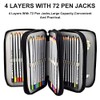 Yosoo 72 Piece Set Colouring Pencils Business Bag Large Capacity