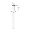 Pack of 100 Painted Blind Rivets 4.0 x 10 mm,