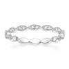 TIGRADE Eternity Ring Oval Milgrain Cubic Zirconia Anniversary Stacking Ring