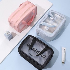 Bag, Swimming Pouch, Water Park, PVC Bag, Mesh, Waterproof Bath, Beach Bag, Transparent Water Play Wash Bag, Double-walled / 가방 수영 파우치 워터파크 PVC 백 메쉬 방수 목욕 비치백 투명 물놀이 워시백 2중구조