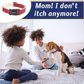 Fuzzy Friends Red Hemp Dog Collar - Hypoallergenic Dog Collar - Comfortable for Sensitive Skin or Allergies with no Harsh Dyes or Chemicals - 5 Sizes from X-Small to x-Large Breeds