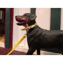 Jaapi Yellow/Yellow Chevron lg dog collar - fits Breyer Companion Animal models