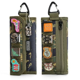 TACTICAL GEEK Storage A2 L Pouch Organizer, Nylon Handheld Wallet, Multi-Purpose EDC Storage Pocket, Multitools Pocket Organizer for Men, Compact Gadget Pouch for Daily Carry Camouflage