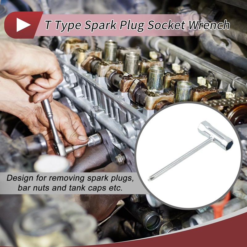 HEROFFIX 1 Pcs T Type Spark Plug Socket Wrench Durable