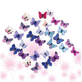 BIUDECO 30pcs Butterfly Hair Clips for Women Fairy Hair Accessories Butterfly Barrette Adorable Headpins Headdress for Girls Material Random Color